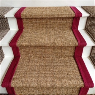 Showroom Stair Display with Red Cotton Border